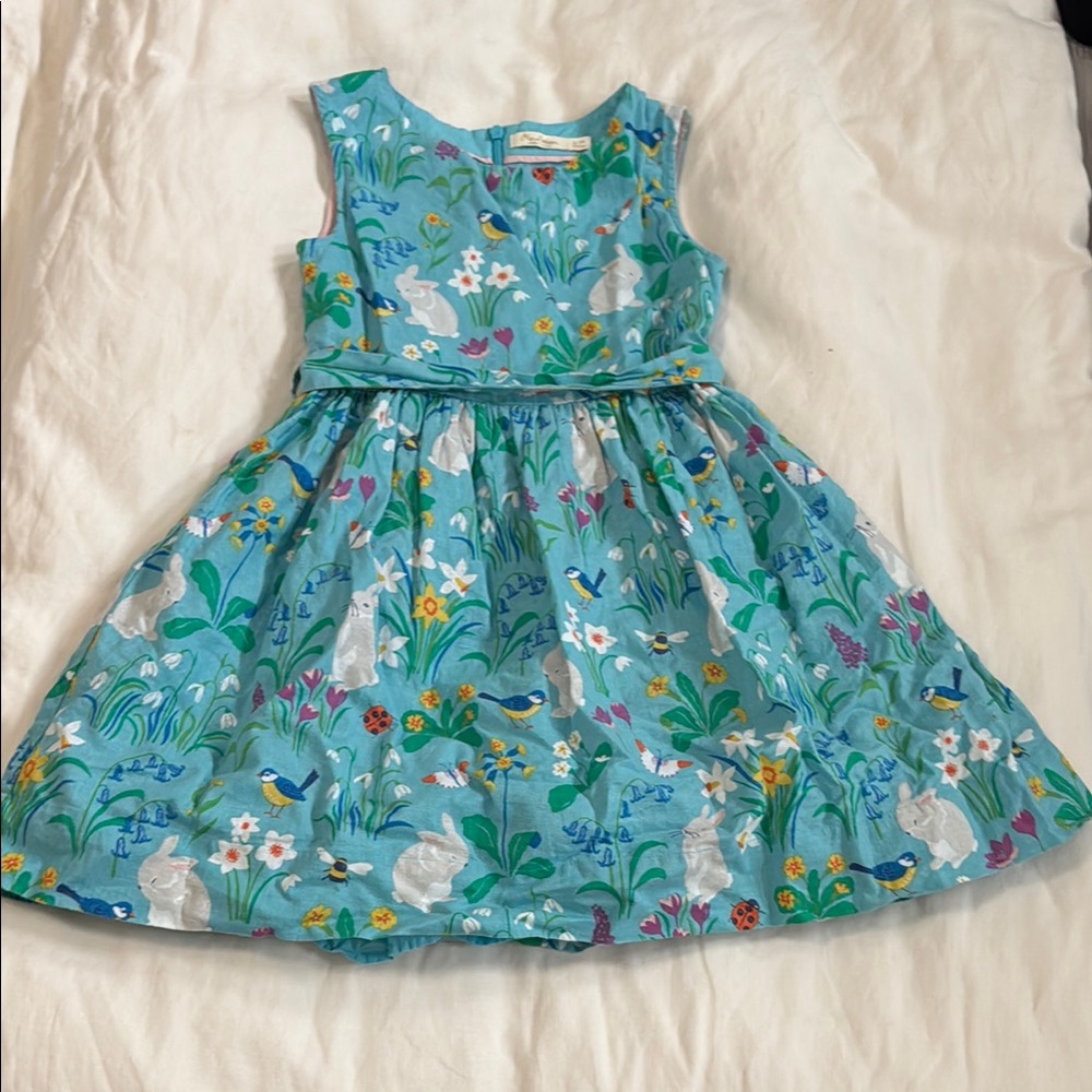 Mini Boden Blue Sleeveless Scoop Neck Sundress